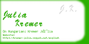 julia kremer business card